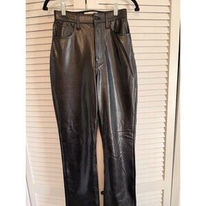 Abercrombie & Fitch Curve Love 90s Straight Faux Leather Pant Size 25/0R